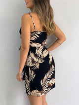 V-Neck Bodycon Mini Dress
