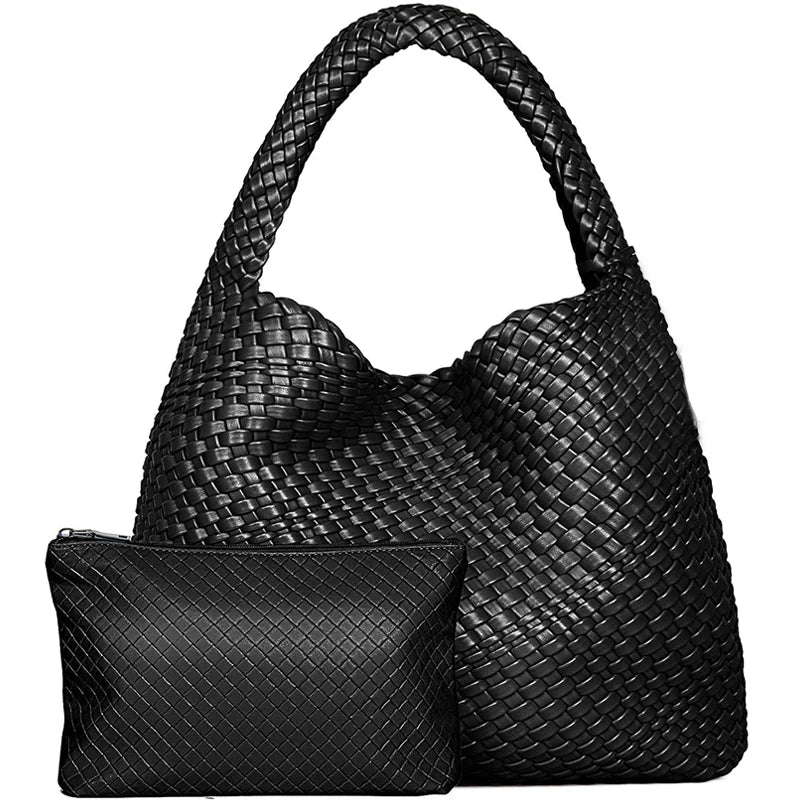 Hand-Woven Leather Tote & Shopper