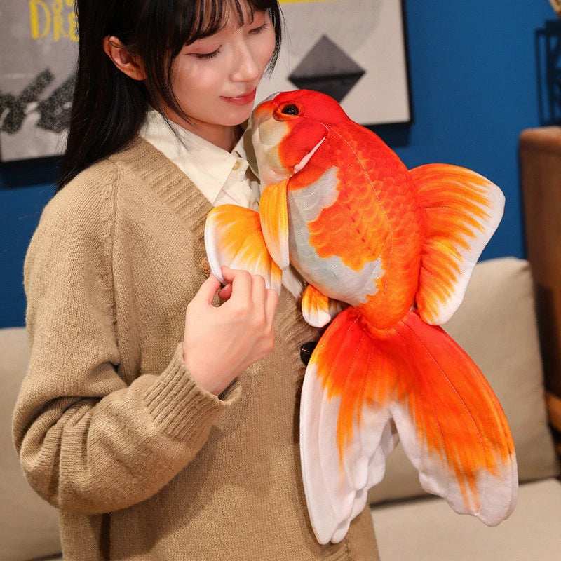 Goldfish  Lucky Koi Animals Plush Toys  Goldfish Cartoon Sift Dolls Kids Birthday Gifts Decor Throw Pillow Home Decor