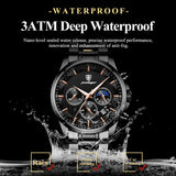 POEDAGAR 928 Men's Luxury Chronograph Watch | Luminous & Waterproof