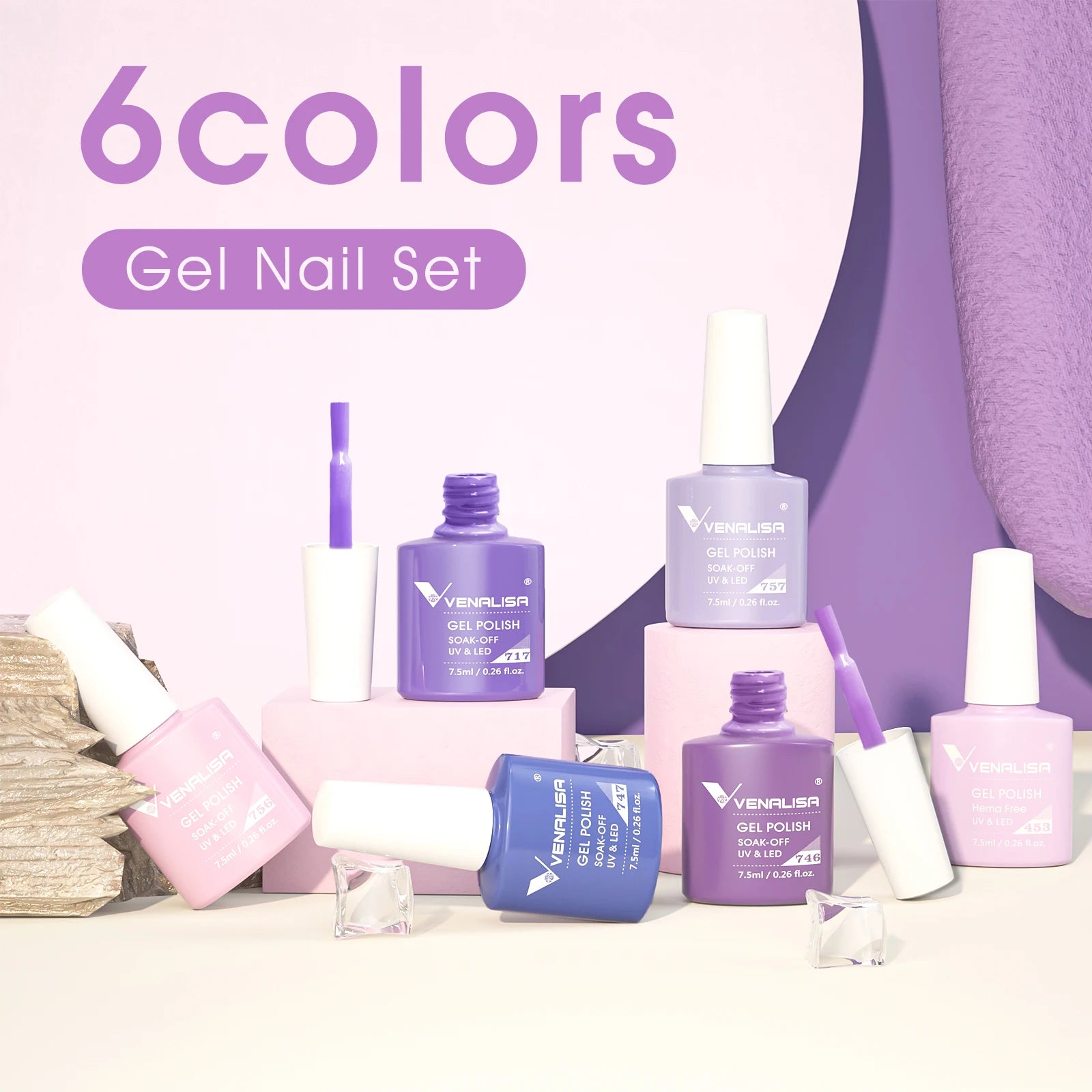 Venalisa TPO/HEMA-Free 6pc Gel Polish Kit 7.5ml