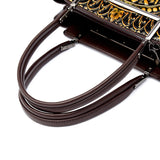 New Vintage Embossed Handmade Handbag For Women Versatile PU Leather Shoulder Bag 3 Layers Large Capacity Crossbody Bags Female