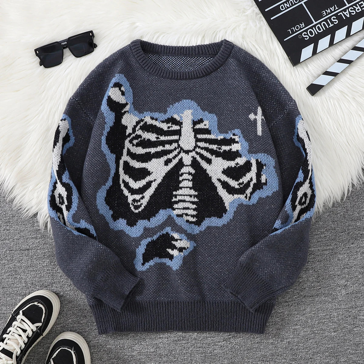Men's Butterfly Jacquard Knit Sweater