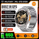 New Upgrade GPS Outdoor Sports SmartWatch Men With 5ATM Swim Compass Altimeter 1.56" AMOLED Heart Rate Bluetooth Call Smartwatch