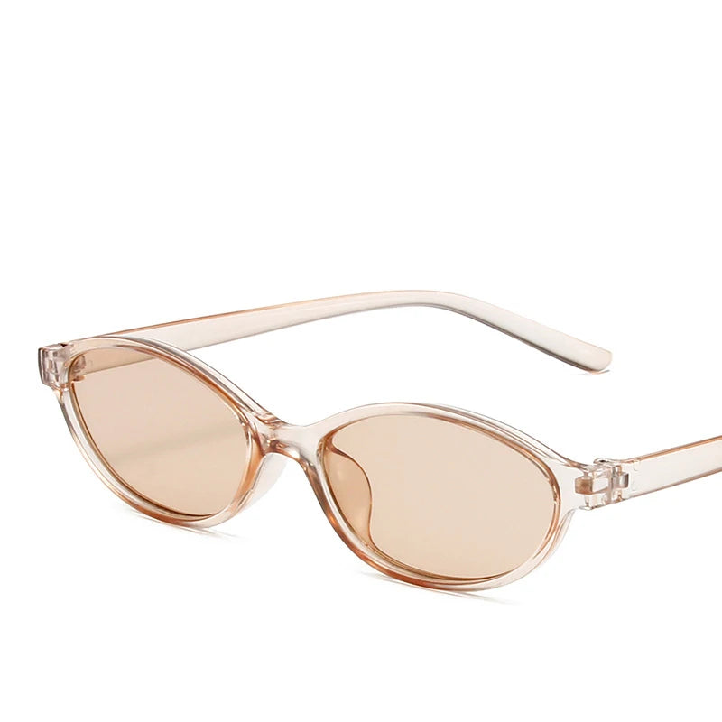 Vintage Small Frame Oval Sunglasses – Black Round Designer Style, Unisex Cool Eyewear for Men & Women, Fashion Circular UV Sun Glasses