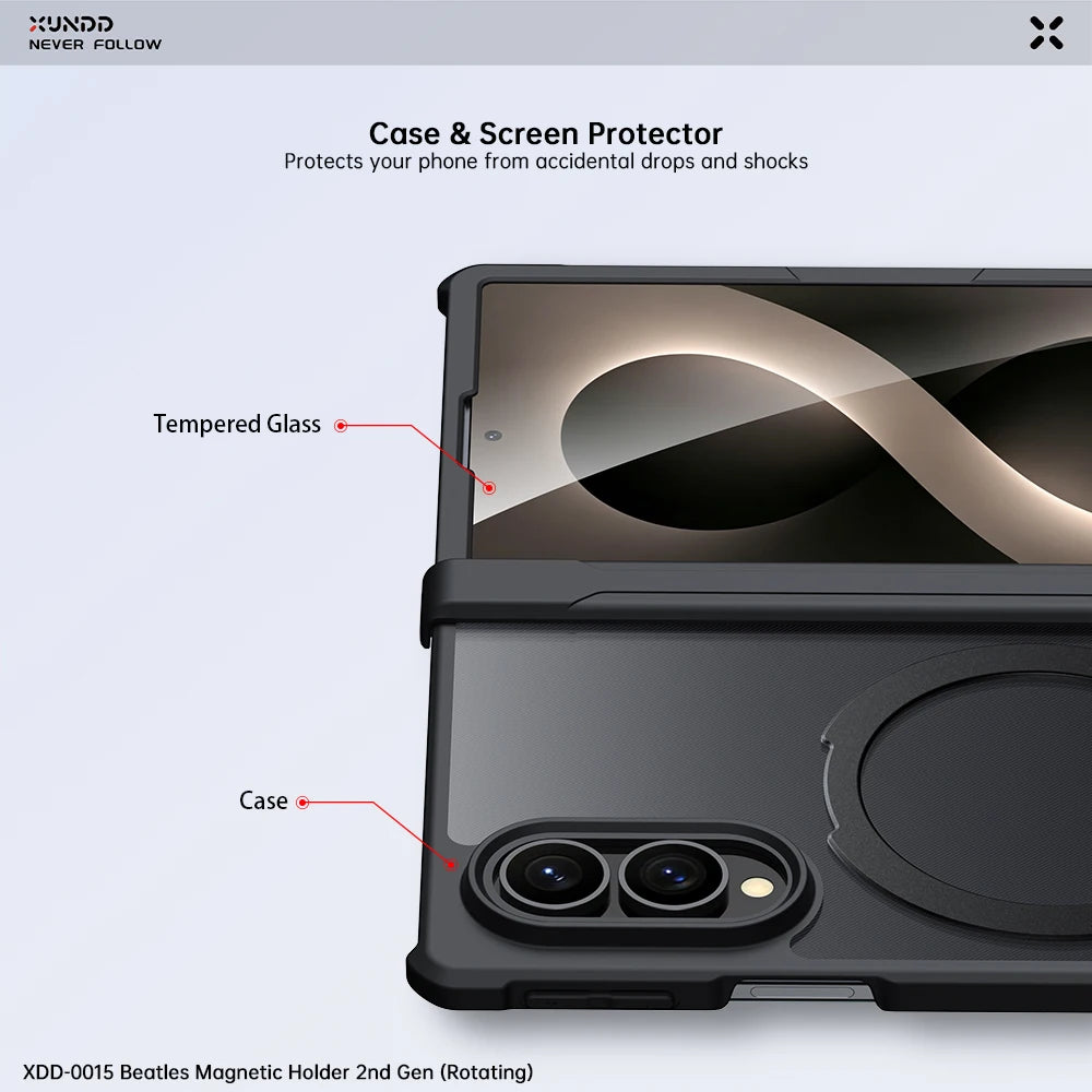 XUNDD Galaxy Z Fold 8 Case with Hinge Protection