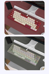 AJAZZ AK680 65% Wired Gaming Mechanical Keyboard Hot Swap Mini Keyboard Custom Keycap Gasket for Pc Laptop