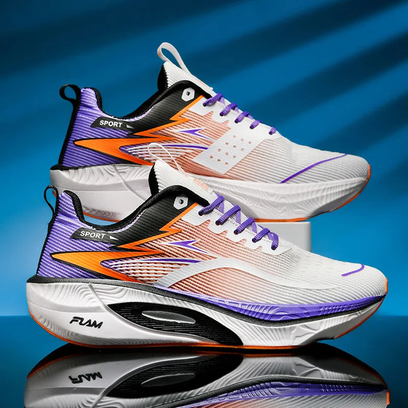 Marathon Running Shoes — Carbon Board, Air Cushion, Breathable & Lightweight Sneakers for Men & Women