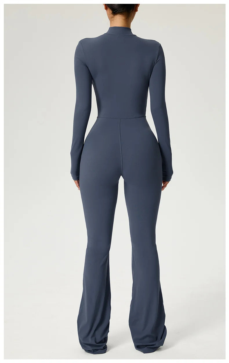 High-Performance Long Sleeve Yoga Jumpsuit