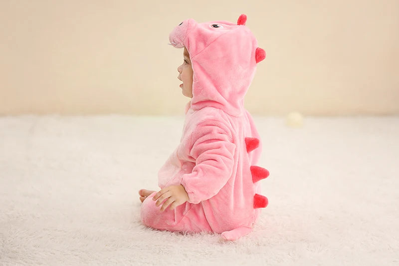 Plush Hooded Baby Winter Romper