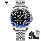 PAGANI DESIGN Men Watch GMT40mm Mechanical Watch Top Brand Sapphire Glass Stainless Steel Waterproof Clock RelogioMasculino Gift