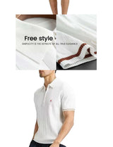 Men's Knit Polo Half-Zip | Embroidered Collar Tee
