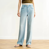 Women's Soft Denim Mid-Rise Wide-Leg Jeans
