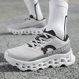Casual Sneakers Men's Cushion Running Trainers Shock Absorbing Supercritical EVA Sneakers Breathable Fitness Athletic Shoes