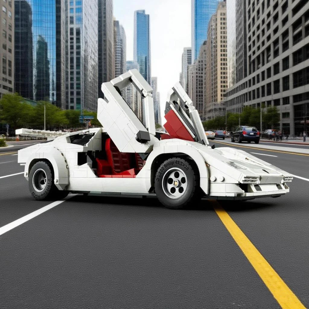 New 1506 pieces Countach 5000 home decor items, ultimate racing car collection, perfect for Christmas gifts or birthdays.