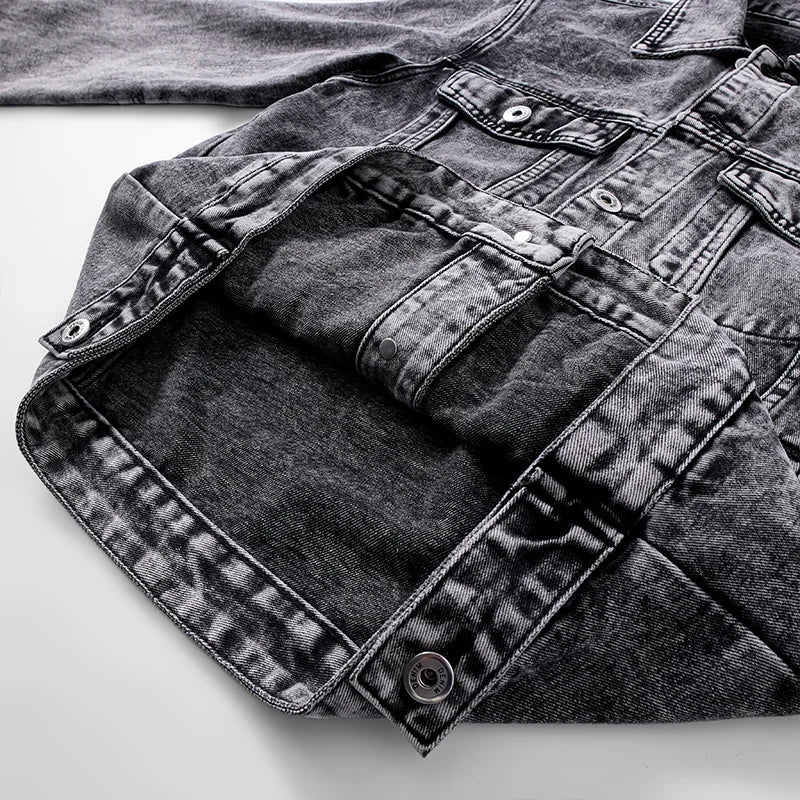 Washed Heavyweight Denim Jacket – Vintage Workwear