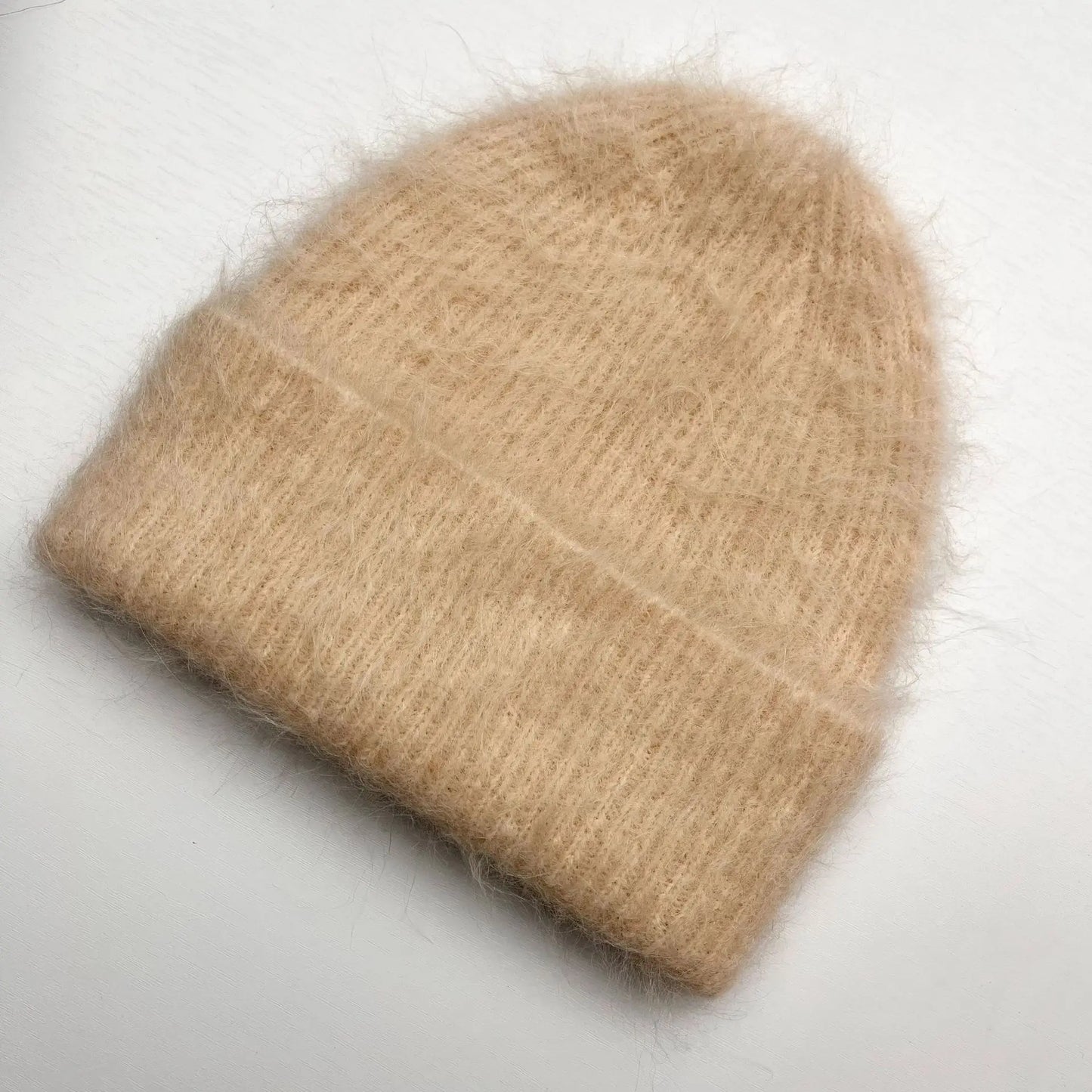 Fluffy Alpaca Wool Beanie | Women's Cozy Knit Winter Hat