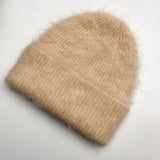 Fluffy Alpaca Wool Beanie | Women's Cozy Knit Winter Hat