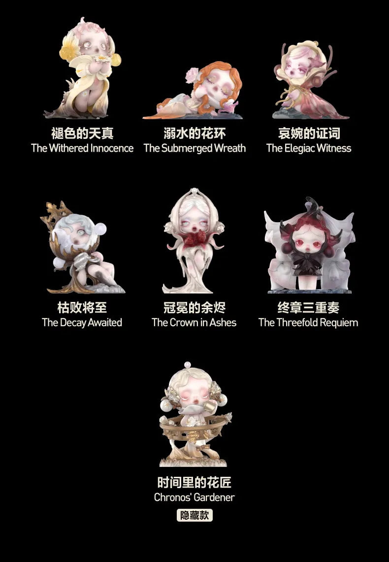 POPMART SKULLPANDA Petals In Four Acts Series Blind Box Genuine Toys Kawaii Anime Action Figure Guess Bag Doll Mystery Box Gifts
