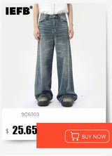 Men's Green Loose-Fit Straight-Leg Jeans