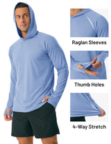 Men's UPF 50+ Sun Hoodie — Long Sleeve Quick-Dry Rash Guard