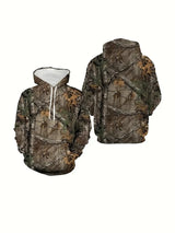 3D Leaf Camo Oversized Pullover Hoodie