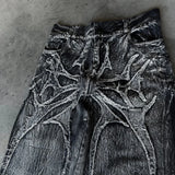 Y2K Phantom Spider Patch Baggy Jeans
