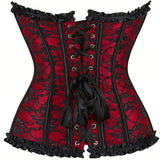 Gothic Overbust Corset Top - Slimming Waist Cincher