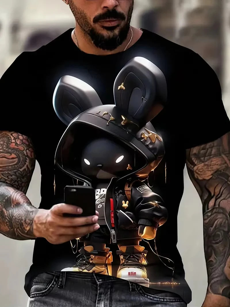 Men’s Rabbit Graphic Streetwear Tee