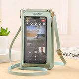 Women Crossbody Bags Touch Screen Cell Phone Purse 2023 Fashion Shoulder Bag Mobile Mini Wallet Card Holder Handbag for Female