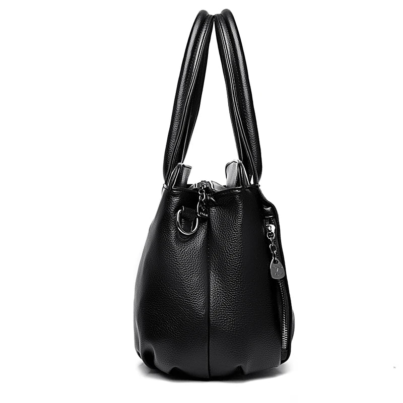 Genuine Soft Leather Handbags for Women Vintage Shoulder Tote Bag Luxury Designer Ladies Large Capacity Purse Bags Sac A Main