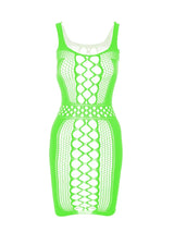 Women's Hollow-Out Mesh Bodycon Mini Dress