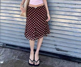 Vintage High-Waist Pleated A-Line Skirt