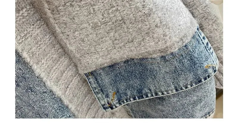 Layered Denim Jacket | Autumn/Winter Mixed-Media Streetwear