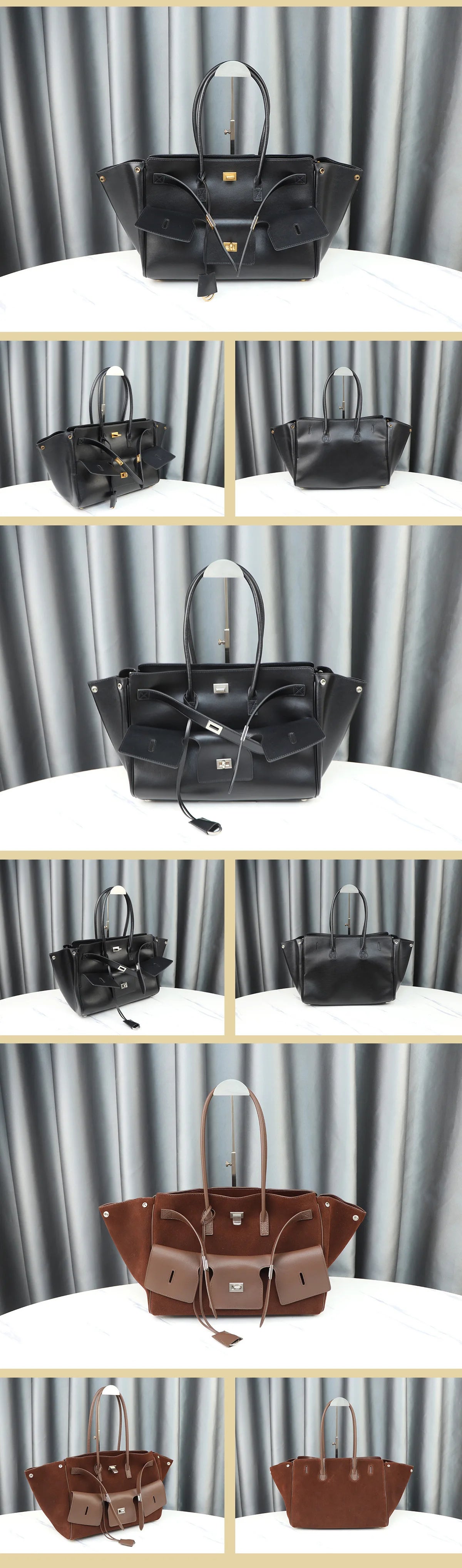 Genuine Cowhide Leather Tote Top Women's Bag Large-Capacity Neutral Motorcycle Wing Underarm Messenger Bag for Ladies 2025