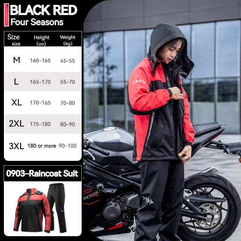 SULAITE Men's Waterproof Reflective Rain Suit – Jacket & Pants