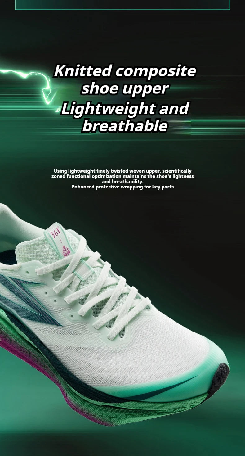 361 Degrees Flame 4 ET Men's Running Shoes Racing Marathon Rebound Breathable Cushioning Male Sneakers 672612223