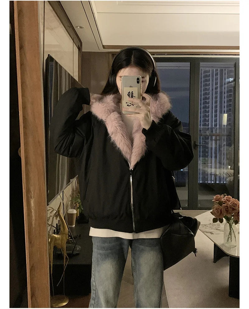Double-Sided Hooded Winter Parka