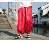 Men’s Ice Silk Dragon Jacquard Bloomers