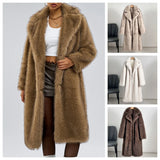 Luxury Gradient Faux Fur Overcoat