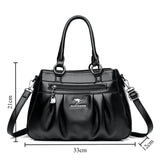Three Layers Luxury Casual Tote Women Bag Top Quality Pu Leather Ladies Hand Bags for Women Big Shoulder Crossbody Bags Sac New