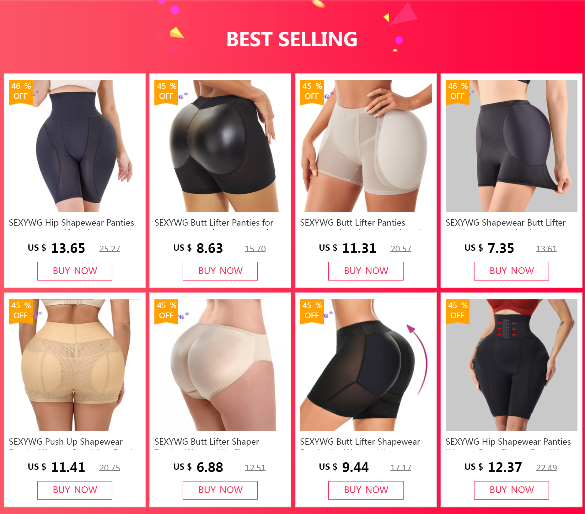 Women’s Padded Butt Lifter & Hip Enhancer Shapewear