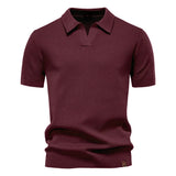 Men's Premium Solid Polo Shirt | Breathable Knit Casual Top