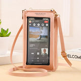 Women Crossbody Bags Touch Screen Cell Phone Purse 2023 Fashion Shoulder Bag Mobile Mini Wallet Card Holder Handbag for Female
