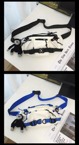 2024 Techwear Style Punk Hip Hop Single Shoulder Crossbody Bag Men Women Street Vintage Chest Bag Casual Sport Fanny Pack
