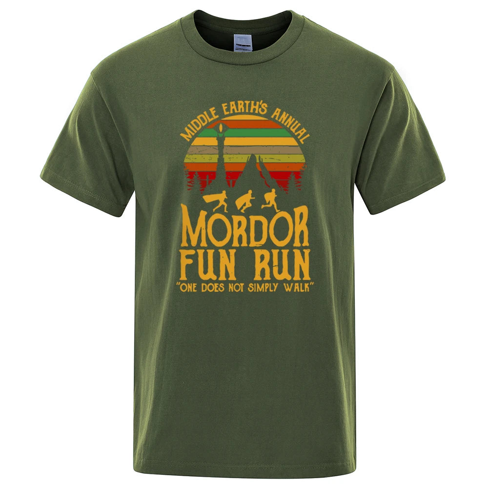 Mordor Fun Run Cotton Graphic T-Shirt