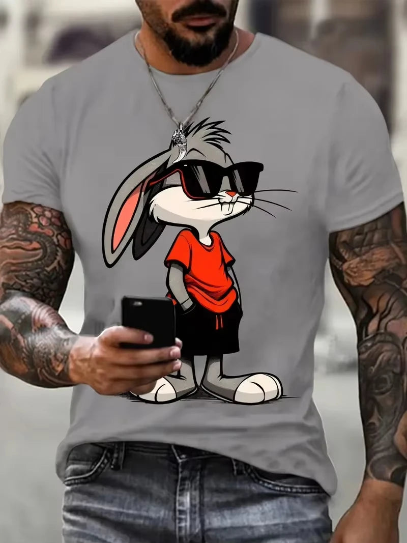 Men’s Rabbit Graphic Streetwear Tee