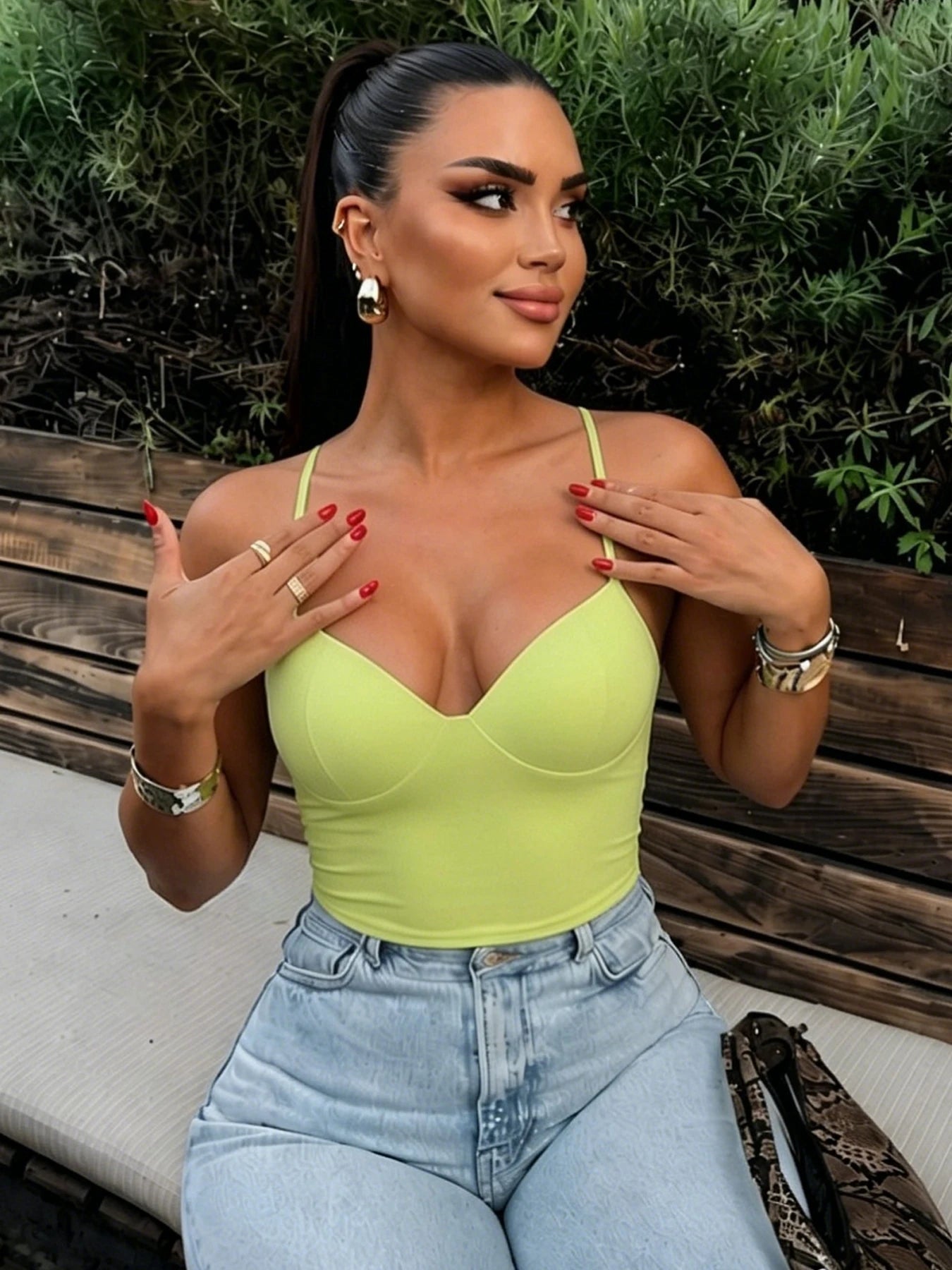 HXAO Corset Camisole Crop Top – Backless Bustier Tank