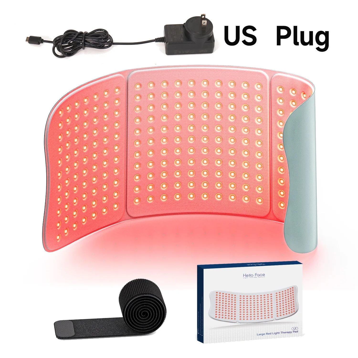 Upgraded Hello Face L7 Large Red Light Therapy Mat 792pcs LEDs 660 & 850nm Infrared Light Therapy Pad For Full Body Pain Relief