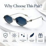 Cat Eye Sunglasses | Gold Alloy Frame | UV400 Women